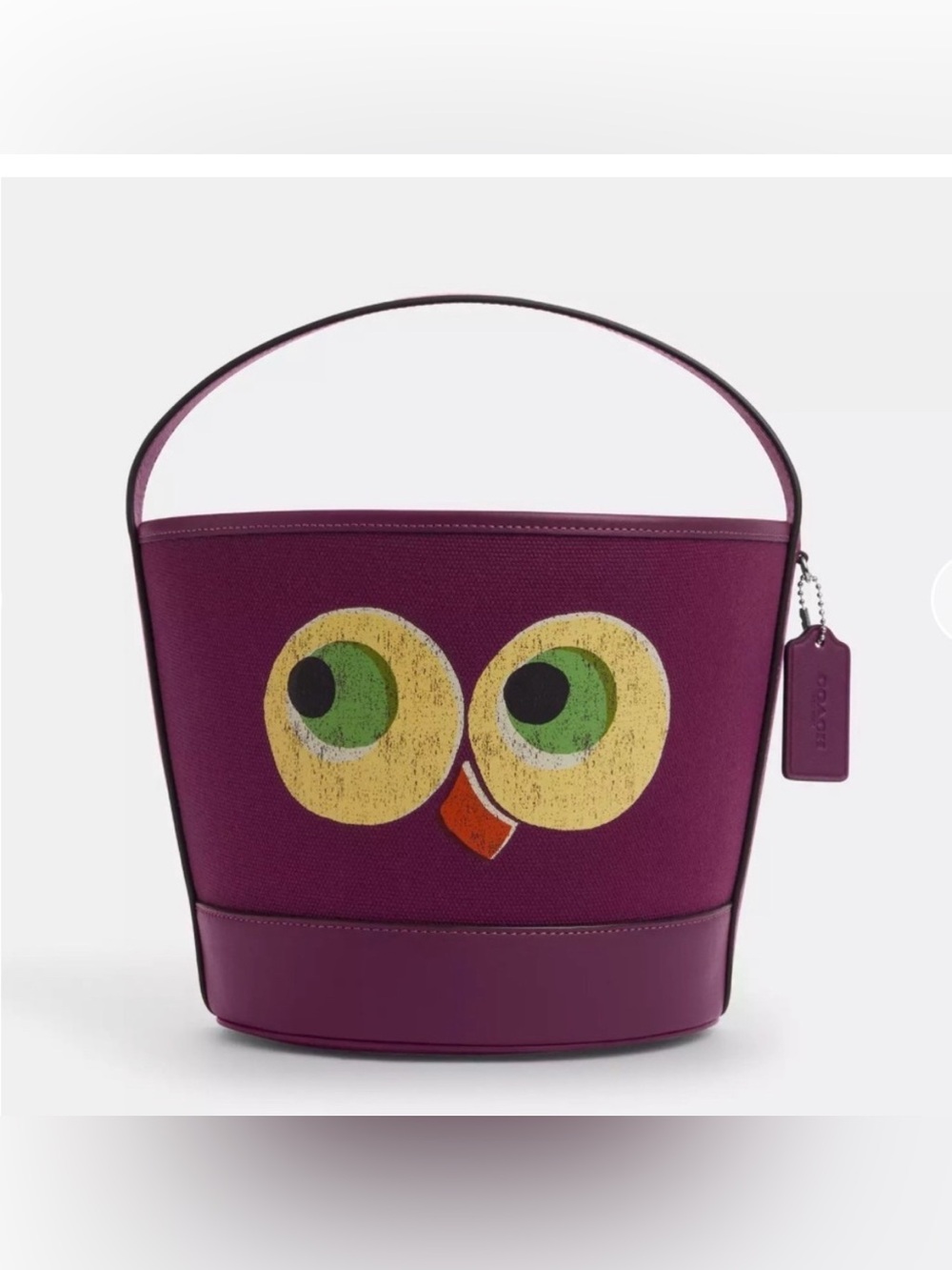 Last 2! New Coach Trick Or Treat Bucket With Halloween Owl